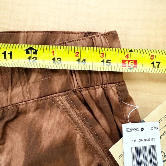Democracy Women's Pull-on Elastic/Drawstring Waist Brown Cropped Pant Size 8 NWT - Picture 7 of 10